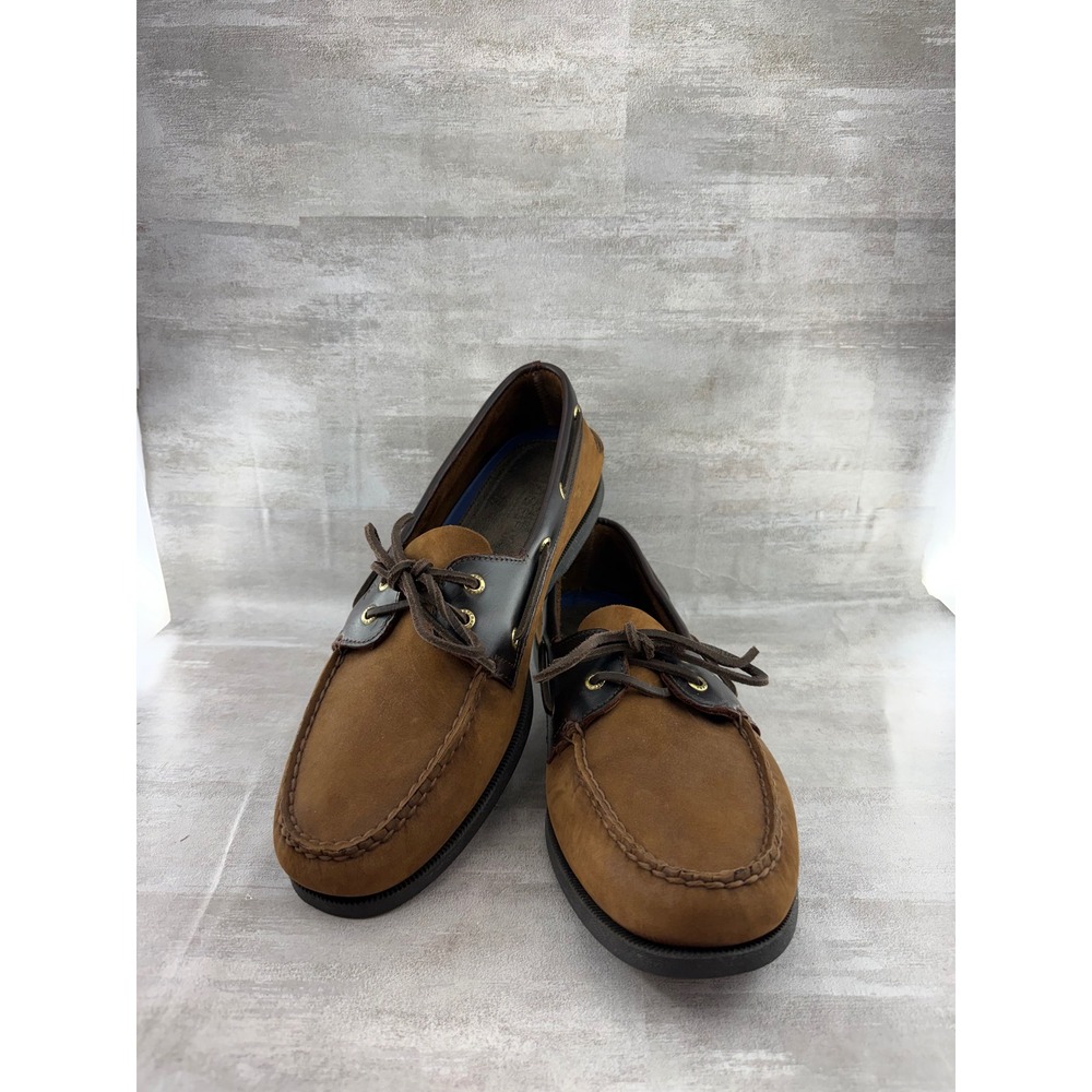 Sperry Top-Sider Men Sz 12W Authentic Original Brown Leather Boat Shoes 0195412